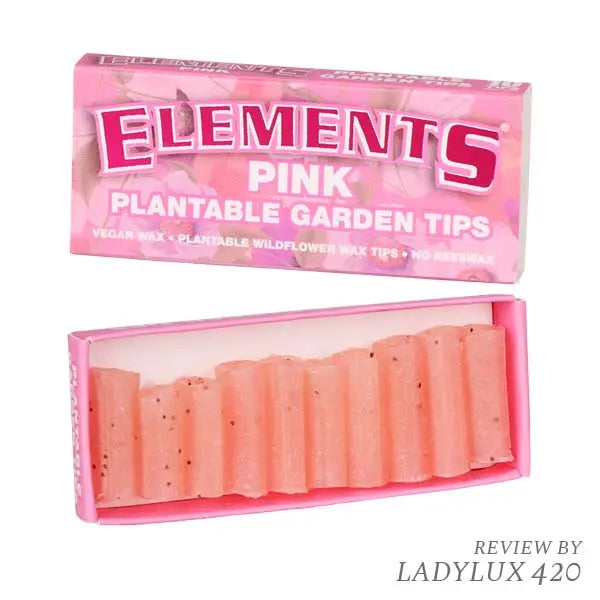 Elements Pink Plantable Garden Tips rolling tips biodegradable eco-friendly filter tips