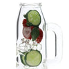 Empire Glassworks 8" Strawberry Cucumber Bong – Borosilicate Glass, fast shipping Australia-wide - inside