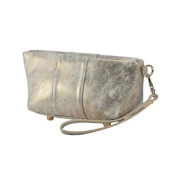 Erbanna smell-proof Kimberley leather purse grey/gold – fast shipping Australia-wide
