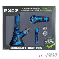 Eyce Colorway Platinum Cured Silicone 5-Piece Herb Pipes and Bong Box Set - Deep Blue