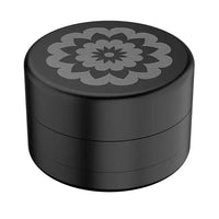 Flower Mill Next Gen 2.5" Aluminium 3 Piece Grinder for Smooth Herb Grinding - black - closed