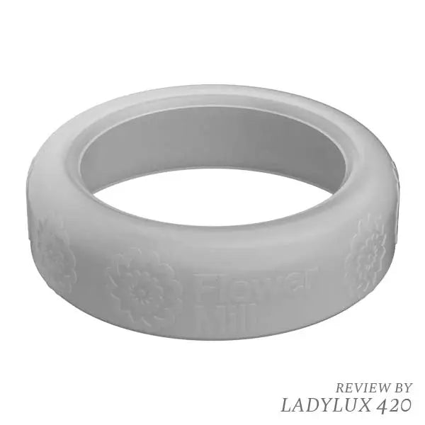 Flower Mill 2.5-inch silicone grinder grip sleeve for improved comfort and control - clear