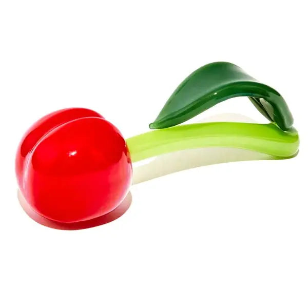 Flower by Edie Parker Cherry Hand Pipe luxury glass smoking accessory - bottom