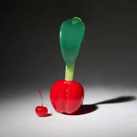 Flower by Edie Parker Cherry Hand Pipe luxury glass smoking accessory - lifestyle