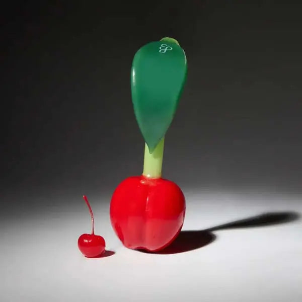 Flower by Edie Parker Cherry Hand Pipe luxury glass smoking accessory - lifestyle