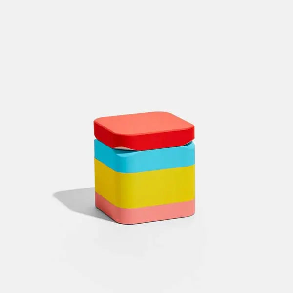 Flower by Edie Parker Colorblock Grinder for herbs and spices, stylish multi-piece grinder - red multi - front