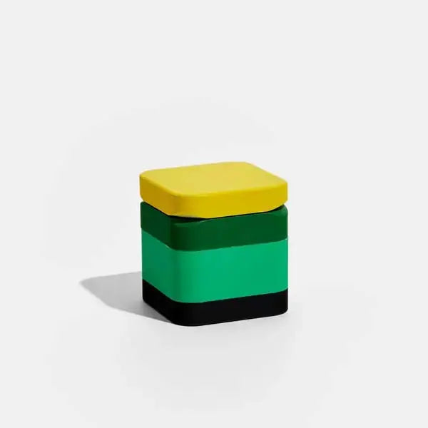 Flower by Edie Parker Colorblock Grinder for herbs and spices, stylish multi-piece grinder - yellow multi - front