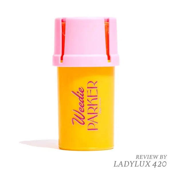 Flower by Edie Parker smell proof grinder and storage case for herbs and accessories - yellow