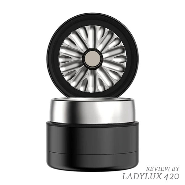 Flower Mill Next Gen Premium 4 Piece 2.0" Stainless Steel Series Mill/Grinder - Black