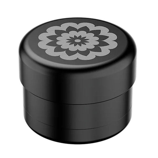 Flower Mill Next Gen Premium 5 Piece 2.0" Stainless Steel Series Mill/Grinder - Black