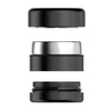 Flower Mill Next Gen Premium 5 Piece 2.0" Stainless Steel Series Mill/Grinder - Black