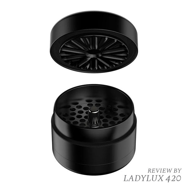 Flower Mill Next Gen Premium 4 Piece 2.5" Aluminium Series Mill/Grinder - Black