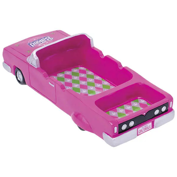 Fujima 10" Baked Pink Convertible Ashtray with Stash Trunk – Fast Shipping Australia-Wide. - back