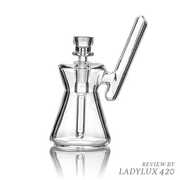GRAV 4.75" Hourglass Pocket Bubbler 10mm Bowl – Fast Shipping Australia-Wide - side clear