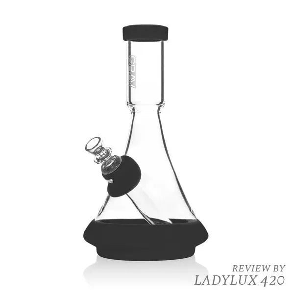 GRAV Deco 8.75" Glass Water Pipe with Silicone – Fast shipping Australia-wide - black
