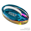 GRAV Ellipse Iridescent Effects Glass Ashtray
