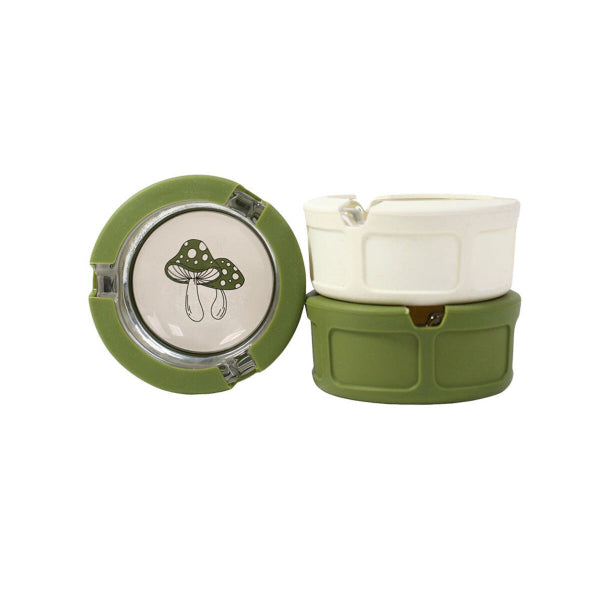 Giddy Glass & Silicone Ashtray Mushroom Series – fast shipping Australia-wide - stacked
