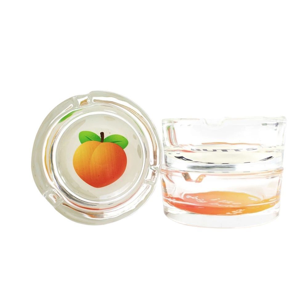 Giddy Glass & Silicone Ashtray Peach/Butts – Fast shipping Australia-wide - stack