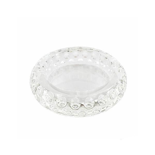 Glass Crystal Ashtray - Concave Round Design, fast shipping Australia-wide.
