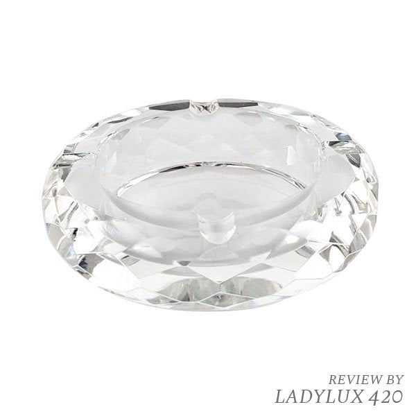 Glass Crystal Ashtray – Round Multi Faceted