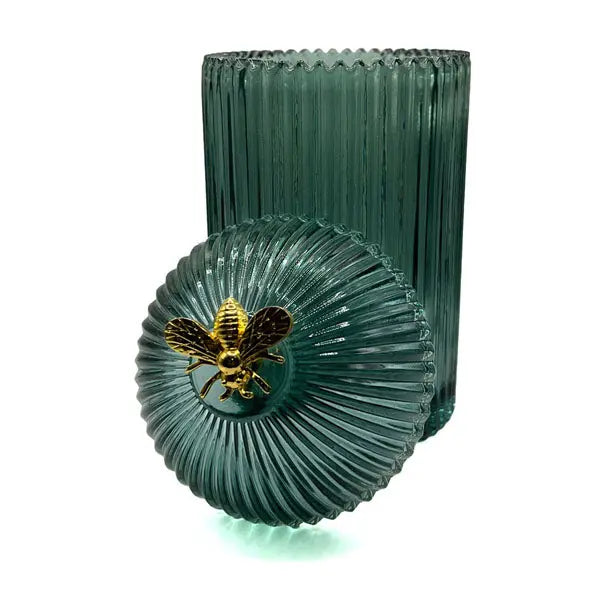 Glass storage bee jar with lid – fast shipping Australia-wide for airtight, stylish storage. Top off