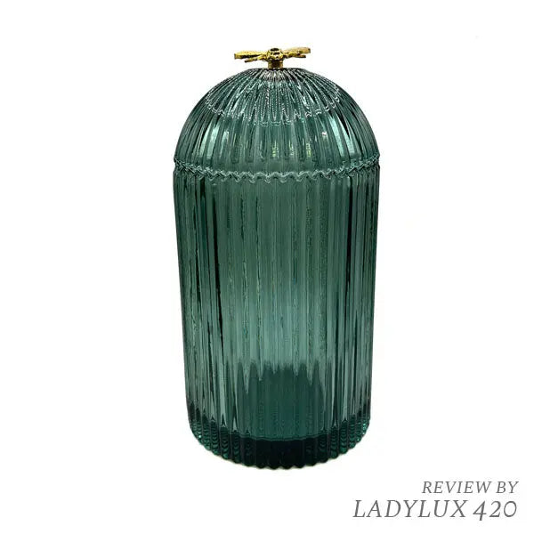 Glass storage bee jar with lid – fast shipping Australia-wide for airtight, stylish storage. Front
