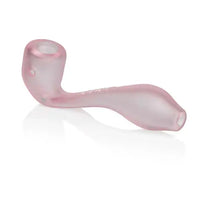 Grav 5.5 inch sandblasted borosilicate glass Sherlock pipe classic design - matte pink