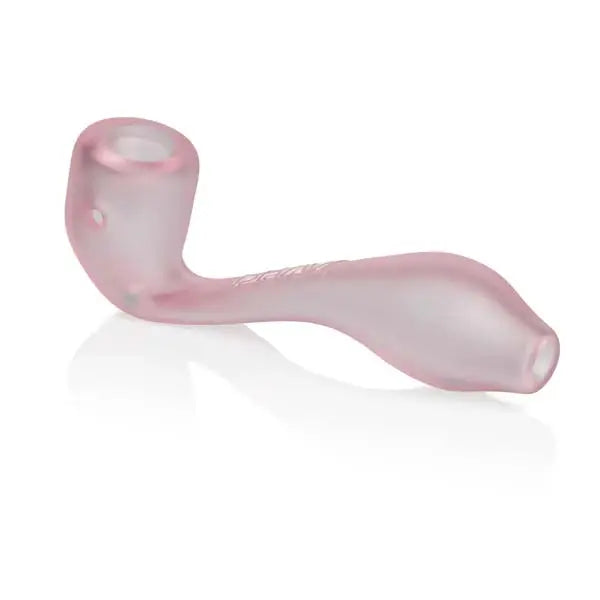 Grav 5.5 inch sandblasted borosilicate glass Sherlock pipe classic design - matte pink