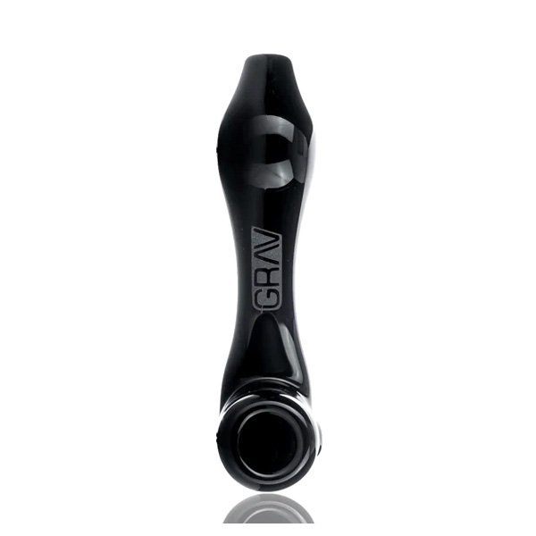 Grav 6″_14cms Classic Sherlock Pipe – Black Glass copy