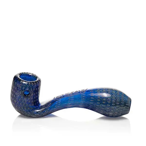 Grav Bubble Trap Mini Classic Sherlock Glass Hand Pipe for Smooth Smoking - blue