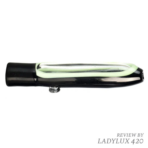 Habitually Hypnotic 4" Boro Chillum Pipe Black w/Green – Fast shipping Australia-wide