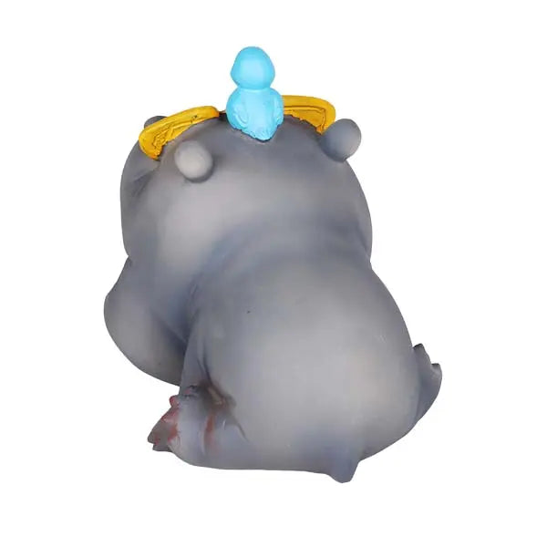 Happenin' Hippo polyresin ashtray with fun cartoon design – ideal for smokers or gifting. back