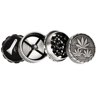 Hemp Leaf 2" Lattice 4pc Magnetised Metal Grinder