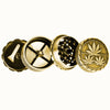 Hemp Leaf 2" Lattice 4pc Magnetised Metal Grinder
