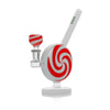 Hemper Jollypop Candy Cane 6.75" Glass Bong – Sweet Xmas Style Water Pipe - angle