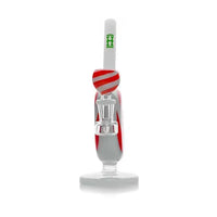 Hemper Jollypop Candy Cane 6.75" Glass Bong – Sweet Xmas Style Water Pipe - front