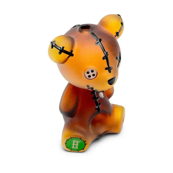 Hemper Tech Scare Bears Teddy Bear Hand Pipe Limited Edition Glass Smoking Pipe - top