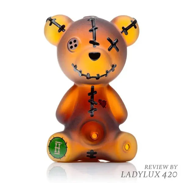 Hemper Tech Scare Bears Teddy Bear Hand Pipe Limited Edition Glass Smoking Pipe