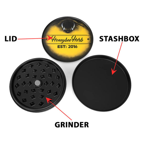 Honeybee Herb travel kit pipe, grinder, tray – fast shipping Australia-wide - components