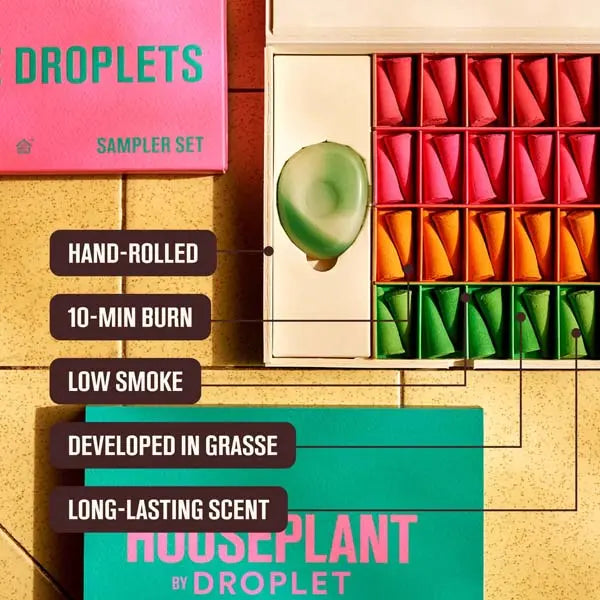 Houseplant by Droplet Droplets Incense Cones – Premium Aromatic Home Fragrance - usp