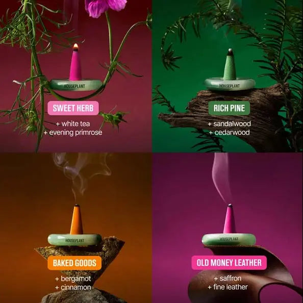 Houseplant by Droplet Ash and Scent Set – Designer Ashtray and Home Fragrance Set - 4 scents