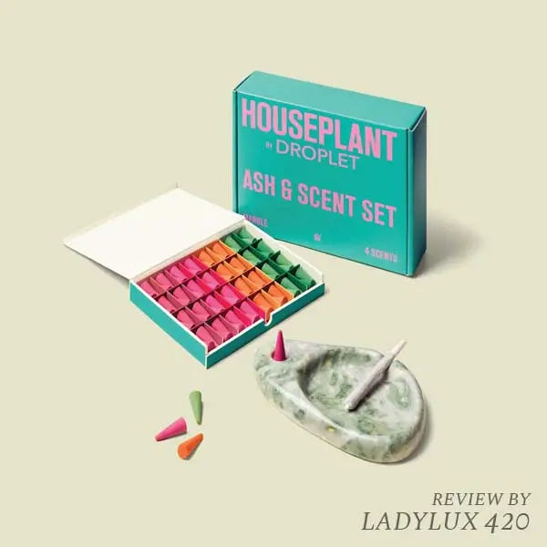 Houseplant by Droplet Ash and Scent Set – Designer Ashtray and Home Fragrance Set