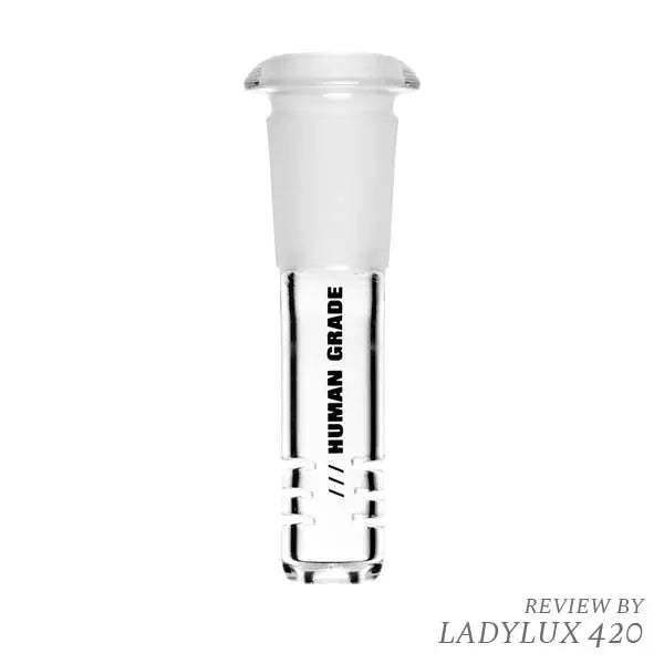 Human grade 14mm glass downstem for bong, premium durable smoking accessory - 3 inch