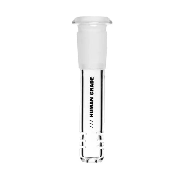 Human grade 14mm glass downstem for bong, premium durable smoking accessory - 3.5 inch