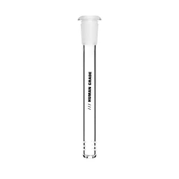 Human grade 14mm glass downstem for bong, premium durable smoking accessory - 6 inch