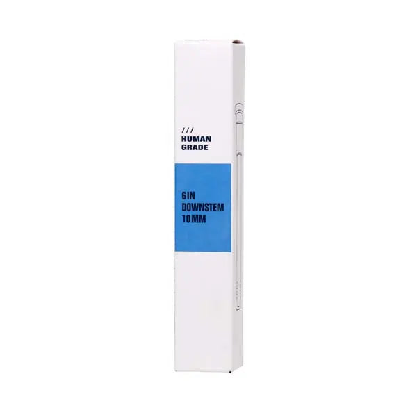 Human grade 14mm glass downstem for bong, premium durable smoking accessory - box