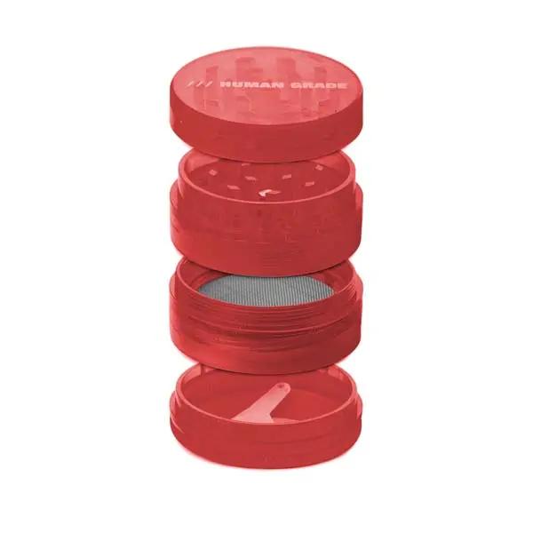 Human Grade 2" 4 Piece Plastic Herb Grinder – fast shipping Australia-wide - pink