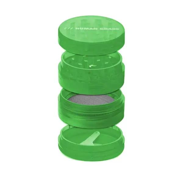 Human Grade 2" 4 Piece Plastic Herb Grinder – fast shipping Australia-wide - green