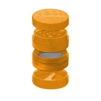 Human Grade 2" 4 Piece Plastic Herb Grinder – fast shipping Australia-wide - orange