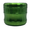 Human Grade 2.5" 4-Piece Aluminium Grinder – Durable Metal Herb Mill for Smooth Grinding - green side